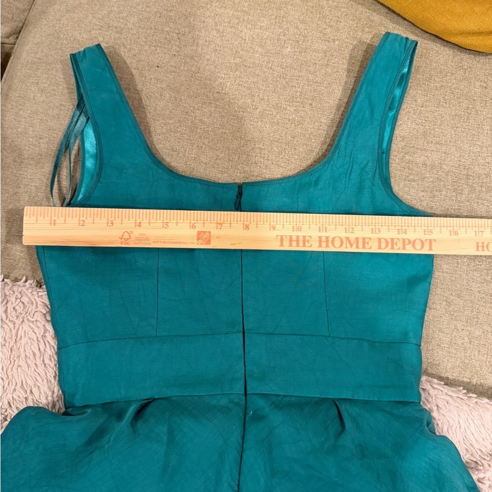 Max & Cleo Teal Ruffled Mini Dress - Picture 6 of 9